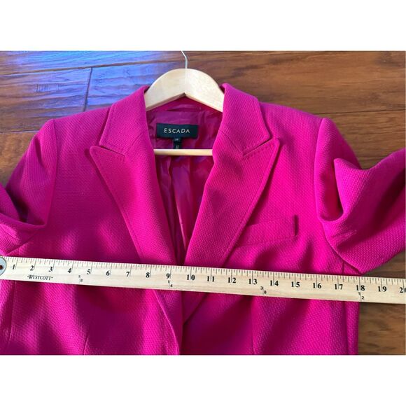 Escada Angora 98%Virgin Wool Pink Blazer Jacket Sz 38 Made In Croatia - Picture 10 of 16